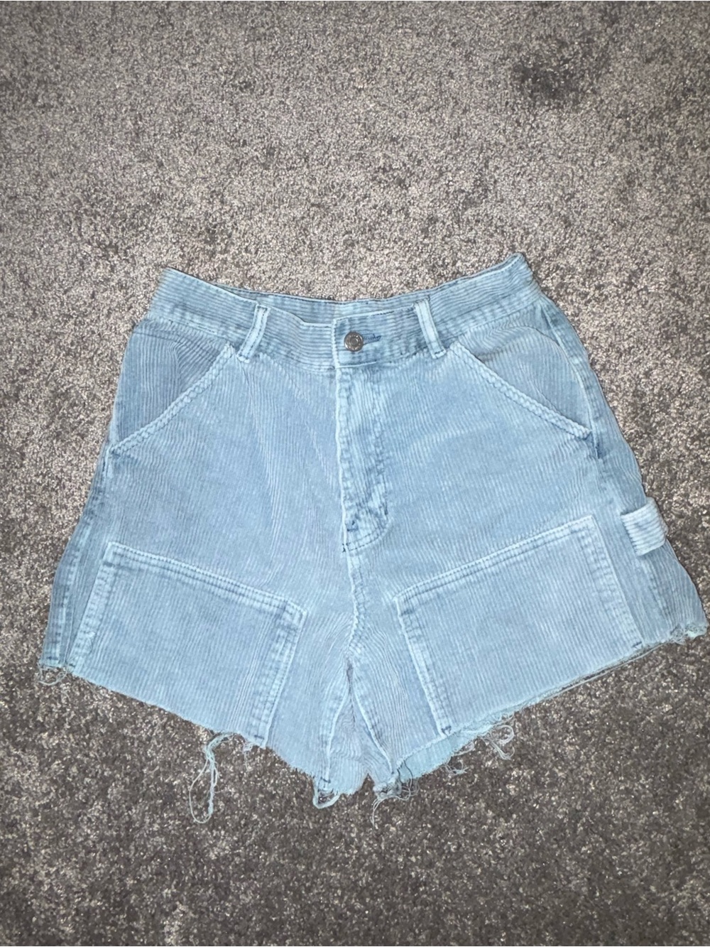 PacSun Light Blue Corduroy High-Waist Shorts